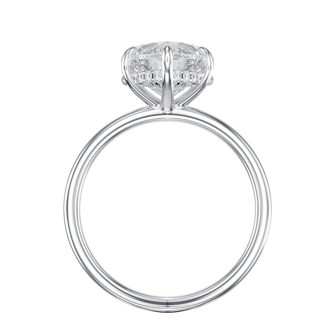 Elara Hidden Halo Heart Diamond Engagement Ring - R1084 in Ring by 18 KARATS INC.