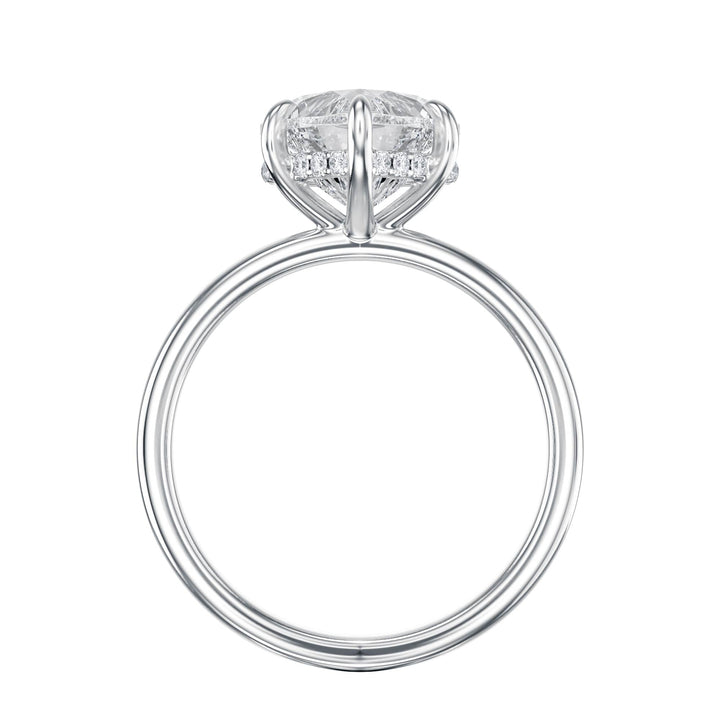 Elara Hidden Halo Heart Diamond Engagement Ring - R1084 in Ring by 18 KARATS INC.
