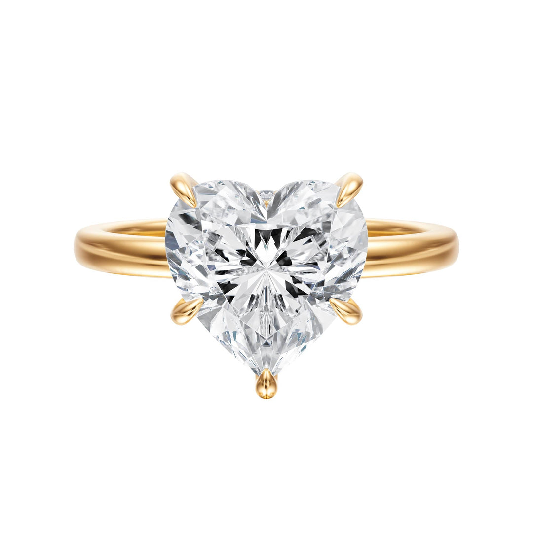 Elara Hidden Halo Heart Diamond Engagement Ring - R1084 in Ring by 18 KARATS INC.