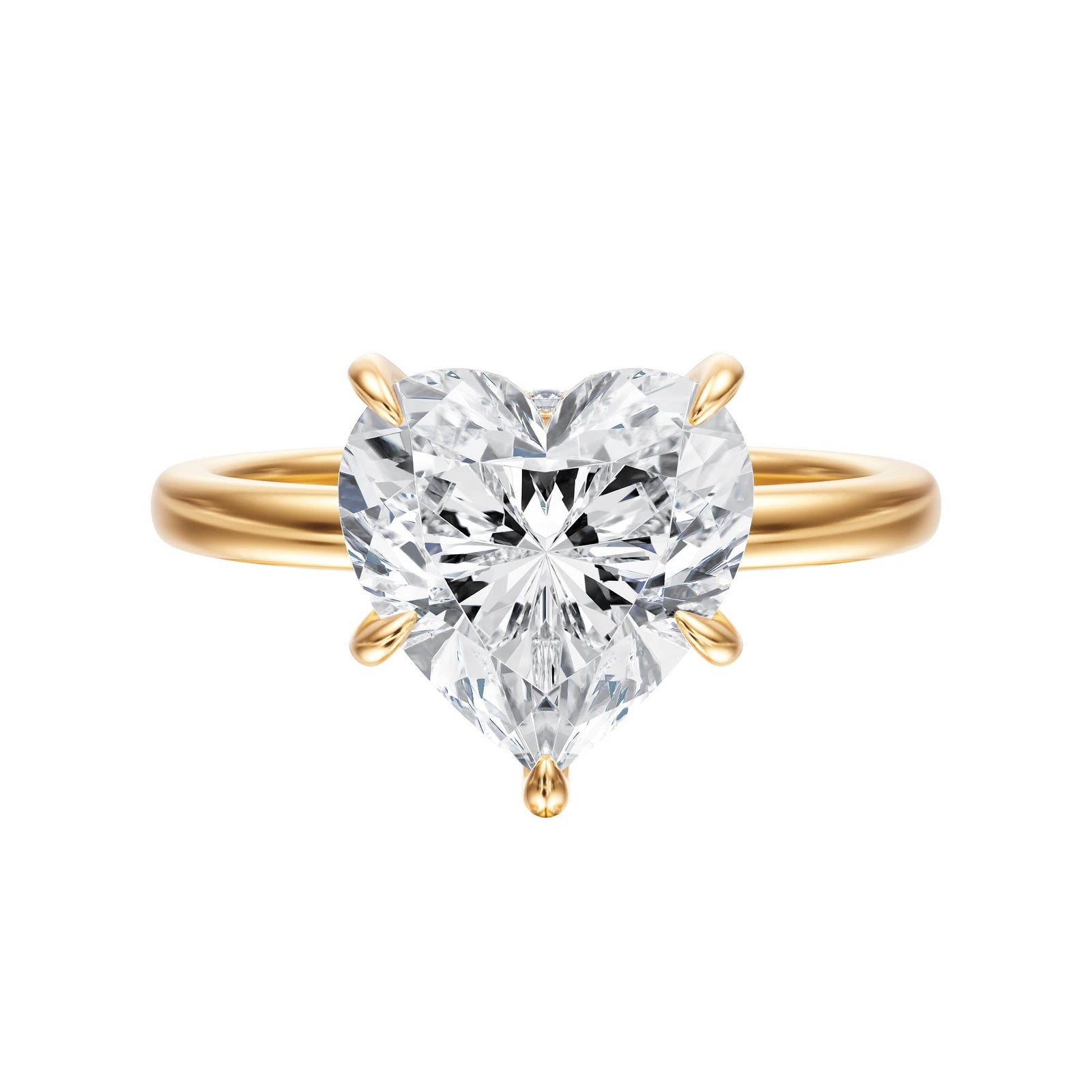 Elara Hidden Halo Heart Diamond Engagement Ring - R1084 in Ring by 18 KARATS INC.