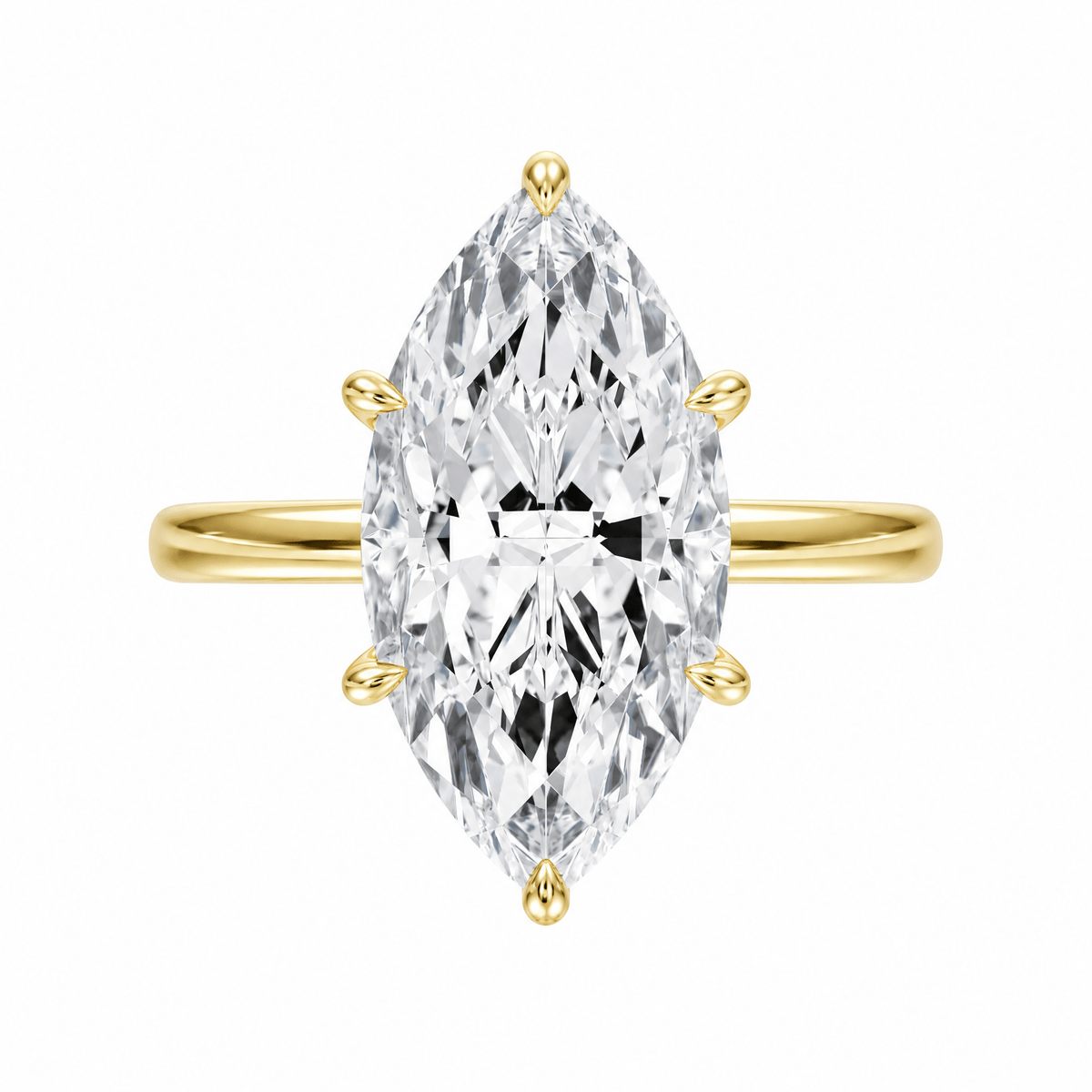 Elara Hidden Halo Marquise Diamond Engagement Ring in Ring by 18 KARATS INC.