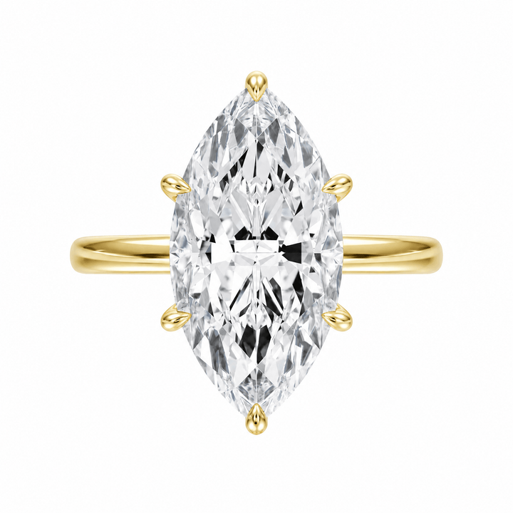 Elara Hidden Halo Marquise Diamond Engagement Ring in Ring by 18 KARATS INC.