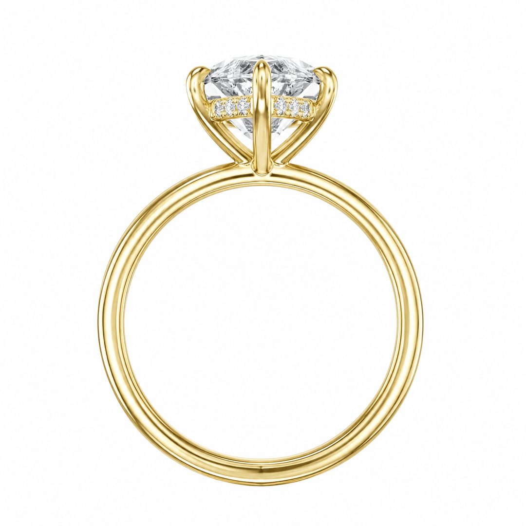 Elara Hidden Halo Marquise Diamond Engagement Ring in Ring by 18 KARATS INC.