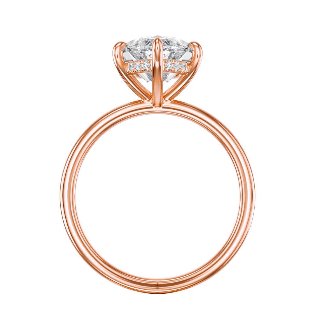 Elara Hidden Halo Marquise Diamond Engagement Ring - R1083 in Ring by 18 KARATS INC.