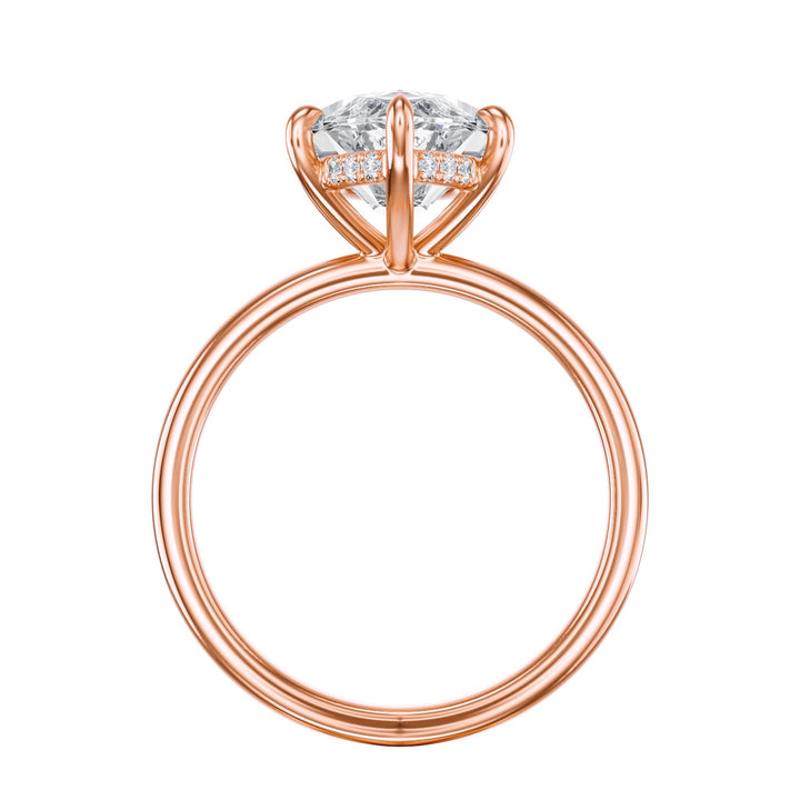 Elara Hidden Halo Marquise Diamond Engagement Ring - R1083 in Ring by 18 KARATS INC.