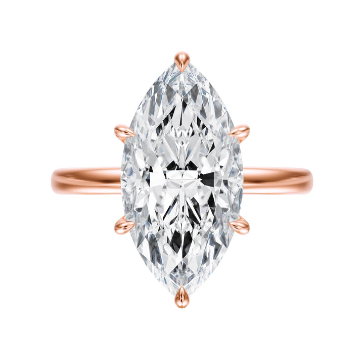Elara Hidden Halo Marquise Diamond Engagement Ring - R1083 in Ring by 18 KARATS INC.