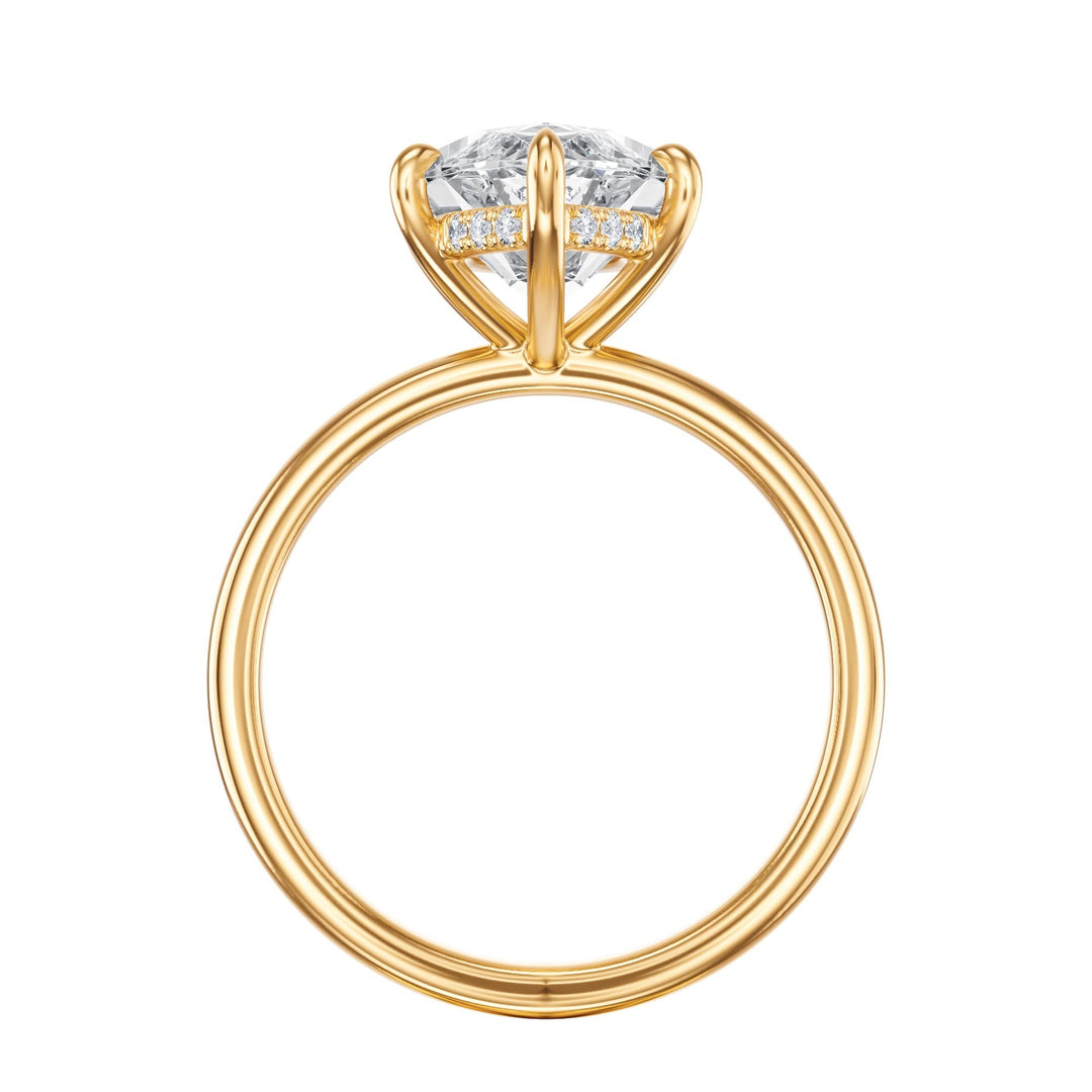 Elara Hidden Halo Marquise Diamond Engagement Ring - R1083 in Ring by 18 KARATS INC.