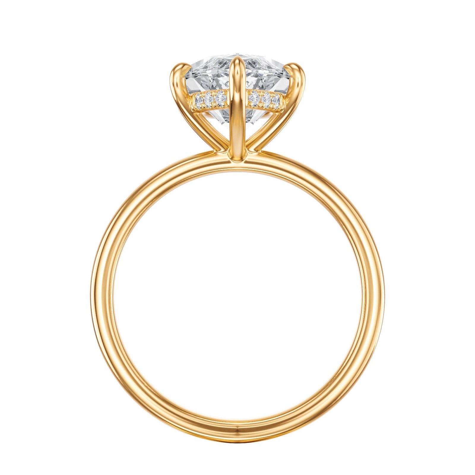 Elara Hidden Halo Marquise Diamond Engagement Ring - R1083 in Ring by 18 KARATS INC.