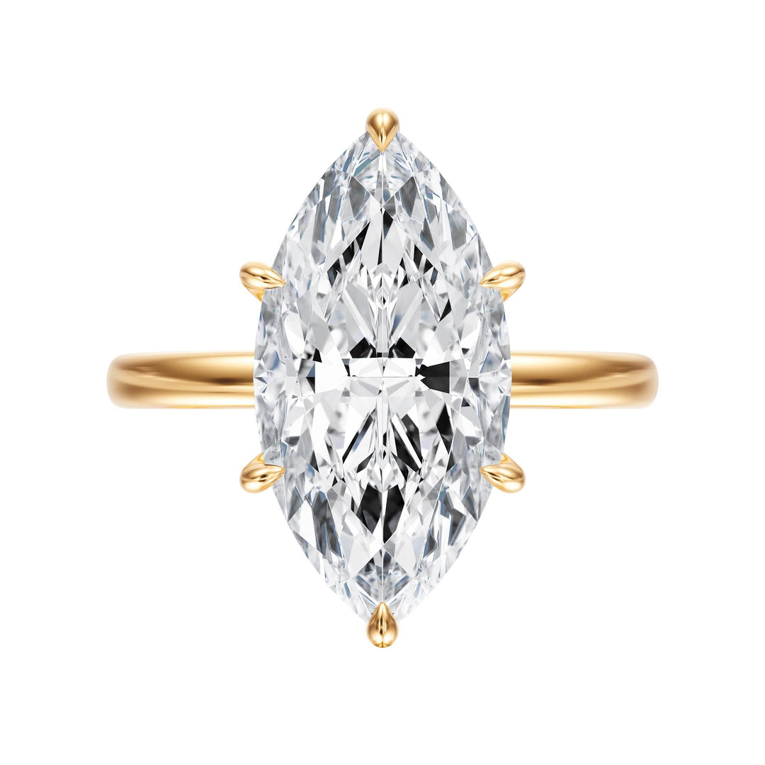 Elara Hidden Halo Marquise Diamond Engagement Ring - R1083 in Ring by 18 KARATS INC.