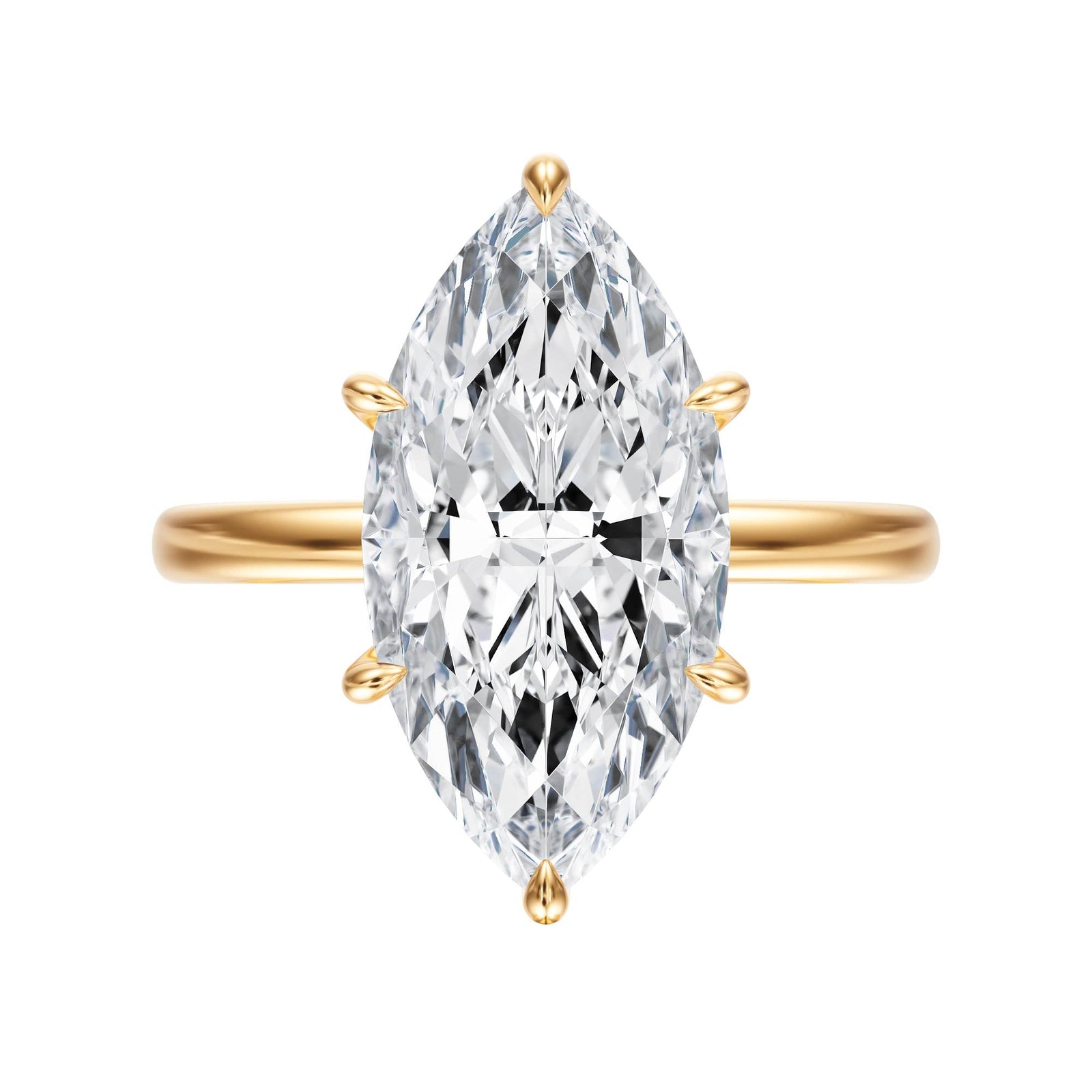 Elara Hidden Halo Marquise Diamond Engagement Ring - R1083 in Ring by 18 KARATS INC.
