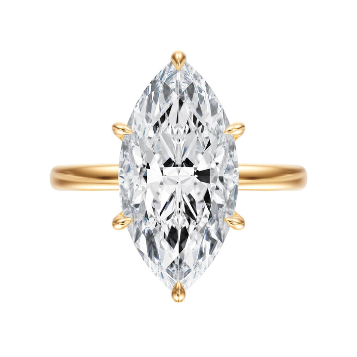 Elara Hidden Halo Marquise Diamond Engagement Ring - R1083 in Ring by 18 KARATS INC.