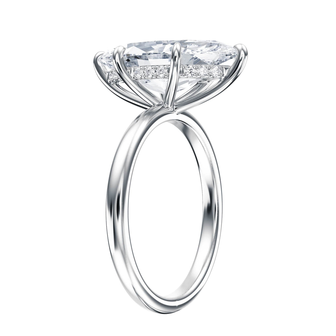 Elara Hidden Halo Marquise Diamond Engagement Ring - R1083 in Ring by 18 KARATS INC.