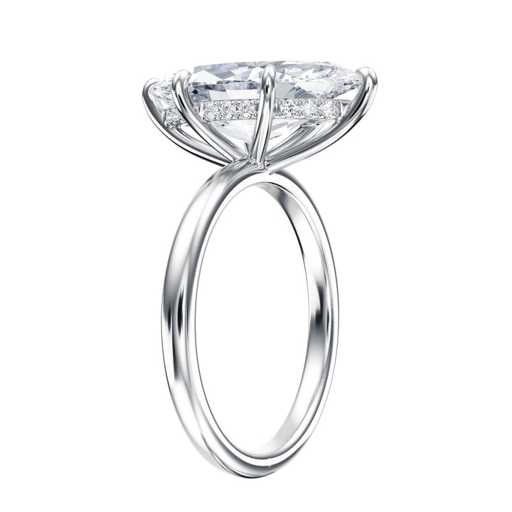 Elara Hidden Halo Marquise Diamond Engagement Ring - R1083 in Ring by 18 KARATS INC.