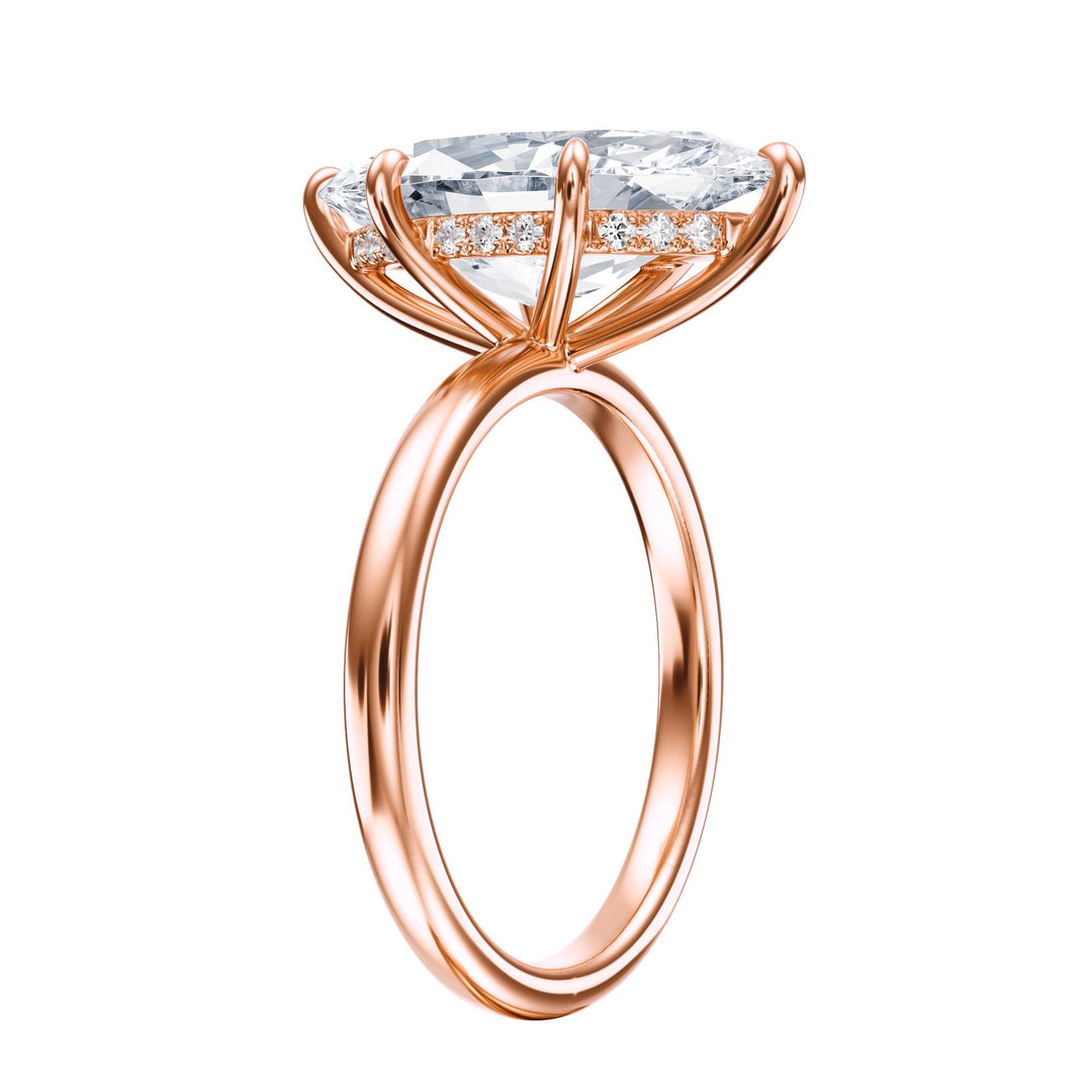 Elara Hidden Halo Marquise Diamond Engagement Ring - R1083 in Ring by 18 KARATS INC.