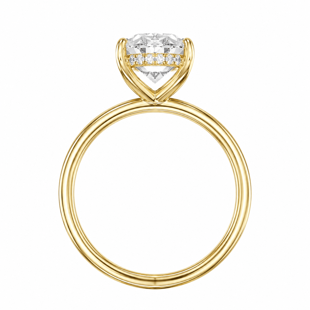 Elara Hidden Halo Oval Diamond Engagement Ring in Ring by 18 KARATS INC.