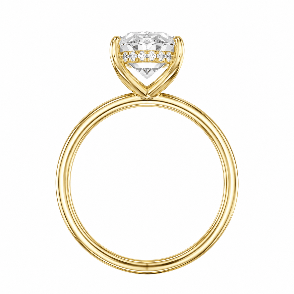 Elara Hidden Halo Oval Diamond Engagement Ring in Ring by 18 KARATS INC.