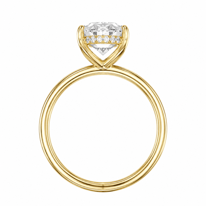 Elara Hidden Halo Oval Diamond Engagement Ring in Ring by 18 KARATS INC.