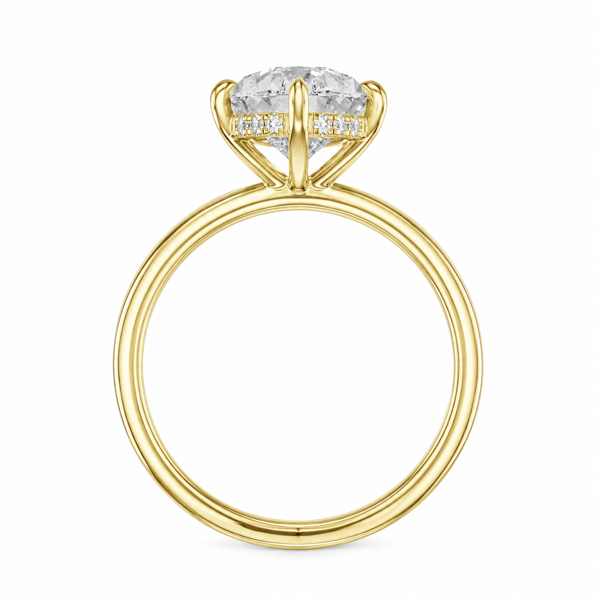 Elara Hidden Halo Pear Diamond Engagement Ring in Ring by 18 KARATS INC.