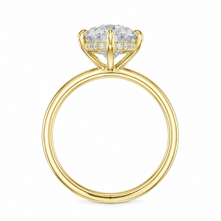 Elara Hidden Halo Pear Diamond Engagement Ring in Ring by 18 KARATS INC.