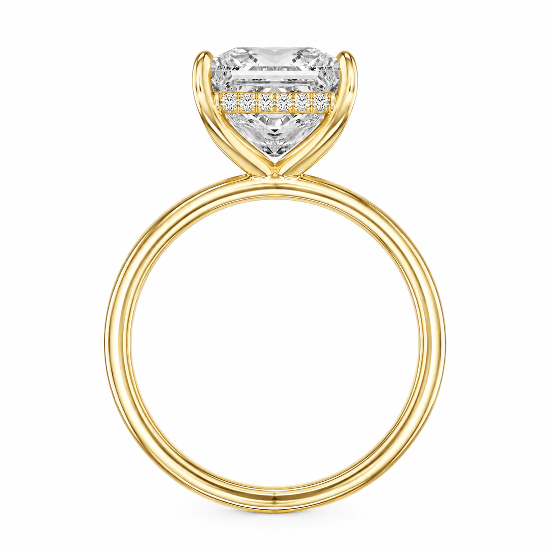 Elara Hidden Halo Princess Diamond Engagement Ring in Ring by 18 KARATS INC.
