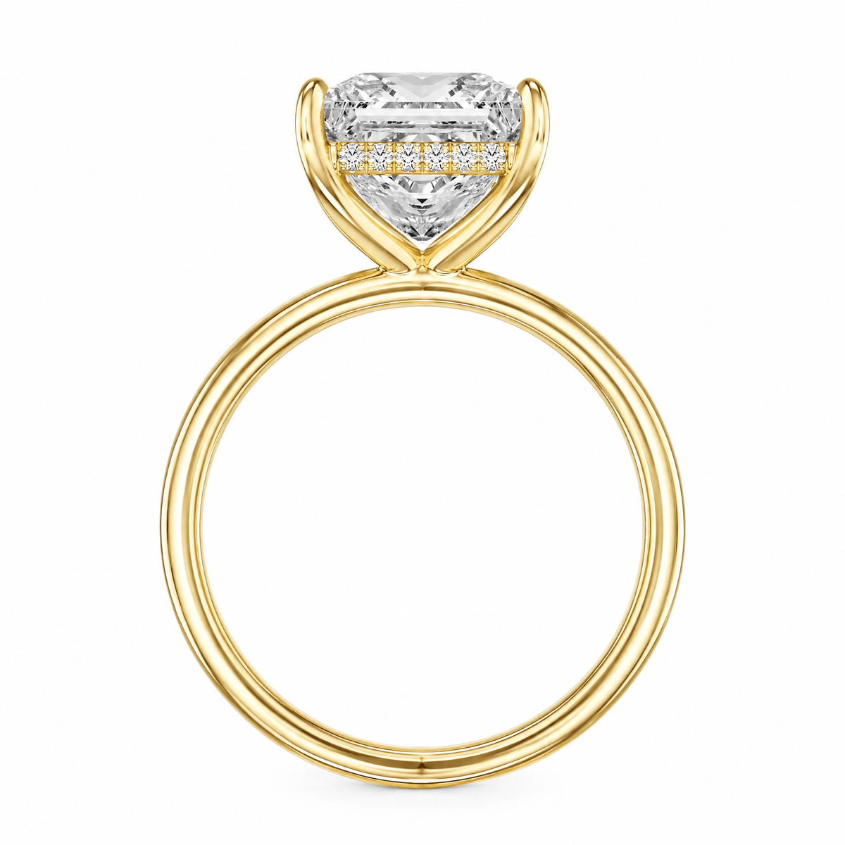 Elara Hidden Halo Princess Diamond Engagement Ring in Ring by 18 KARATS INC.