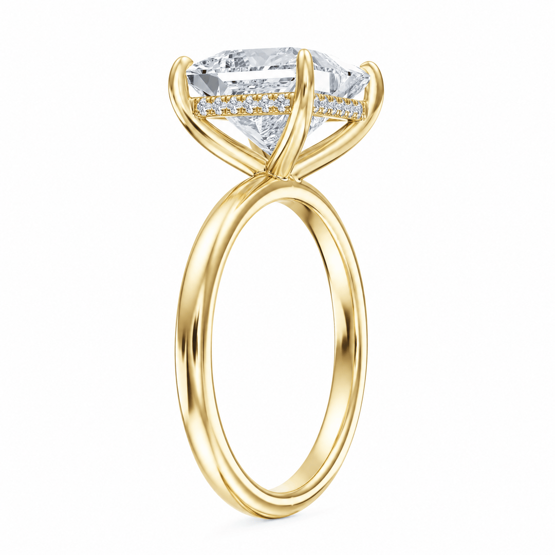 Elara Hidden Halo Princess Diamond Engagement Ring in Ring by 18 KARATS INC.