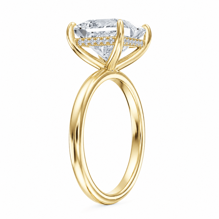 Elara Hidden Halo Princess Diamond Engagement Ring in Ring by 18 KARATS INC.
