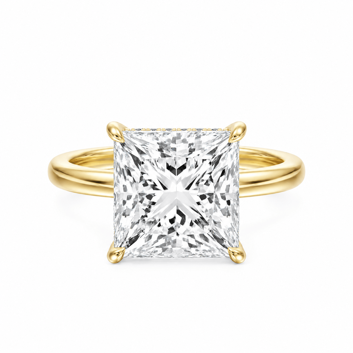 Elara Hidden Halo Princess Diamond Engagement Ring in Ring by 18 KARATS INC.