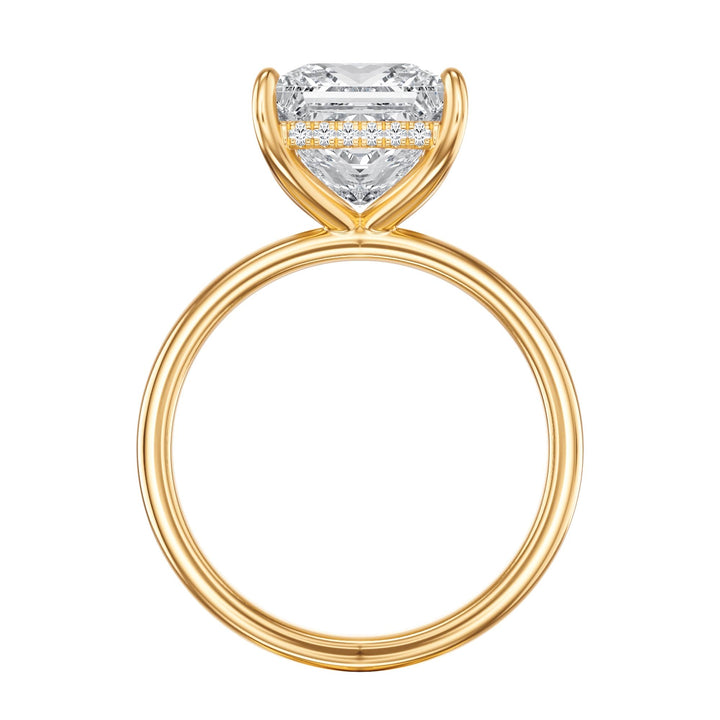 Elara Hidden Halo Princess Diamond Engagement Ring - R1080 in Ring by 18 KARATS INC.
