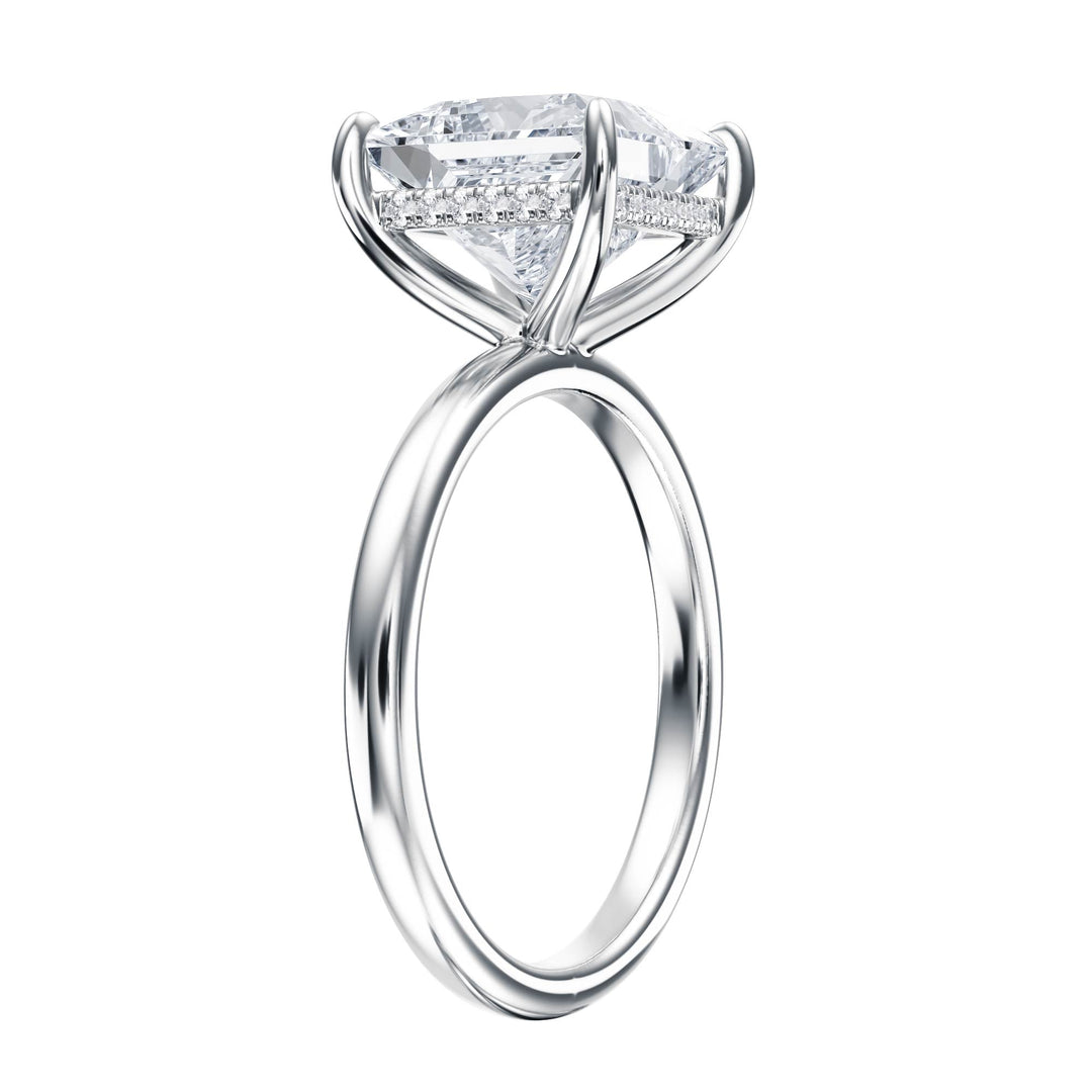 Elara Hidden Halo Princess Diamond Engagement Ring - R1080 in Ring by 18 KARATS INC.