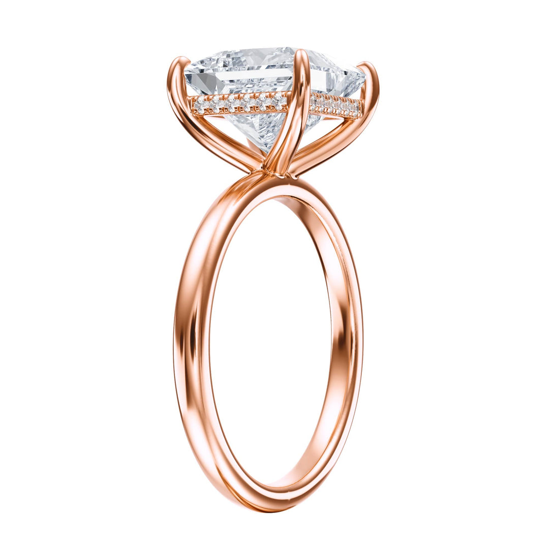Elara Hidden Halo Princess Diamond Engagement Ring - R1080 in Ring by 18 KARATS INC.