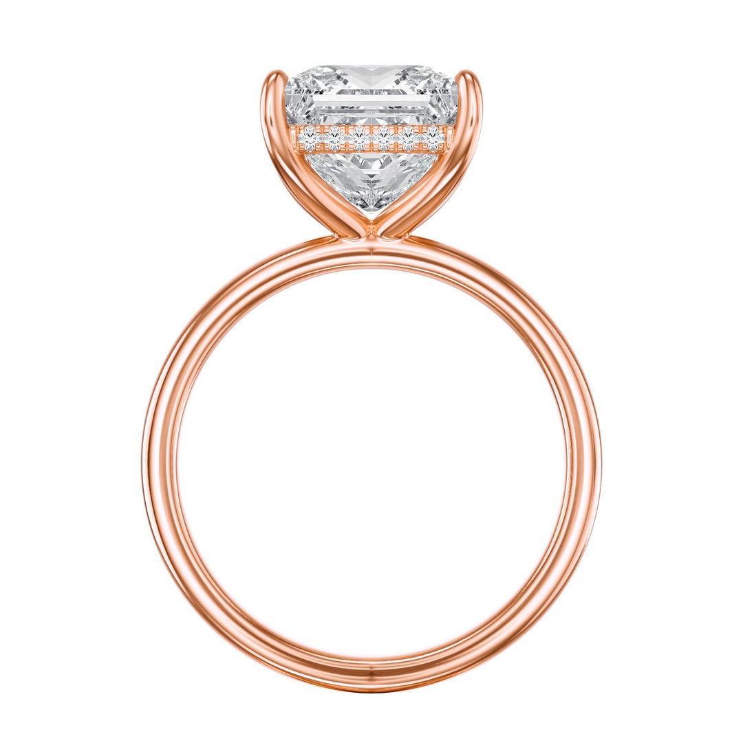Elara Hidden Halo Princess Diamond Engagement Ring - R1080 in Ring by 18 KARATS INC.