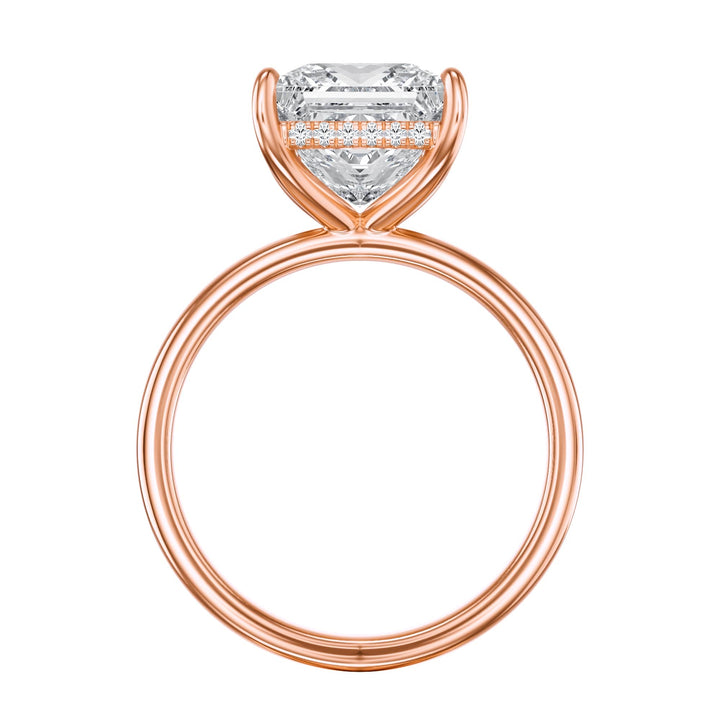 Elara Hidden Halo Princess Diamond Engagement Ring - R1080 in Ring by 18 KARATS INC.