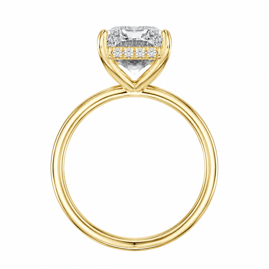 Elara Hidden Halo Radiant Diamond Engagement Ring in Ring by 18 KARATS INC.