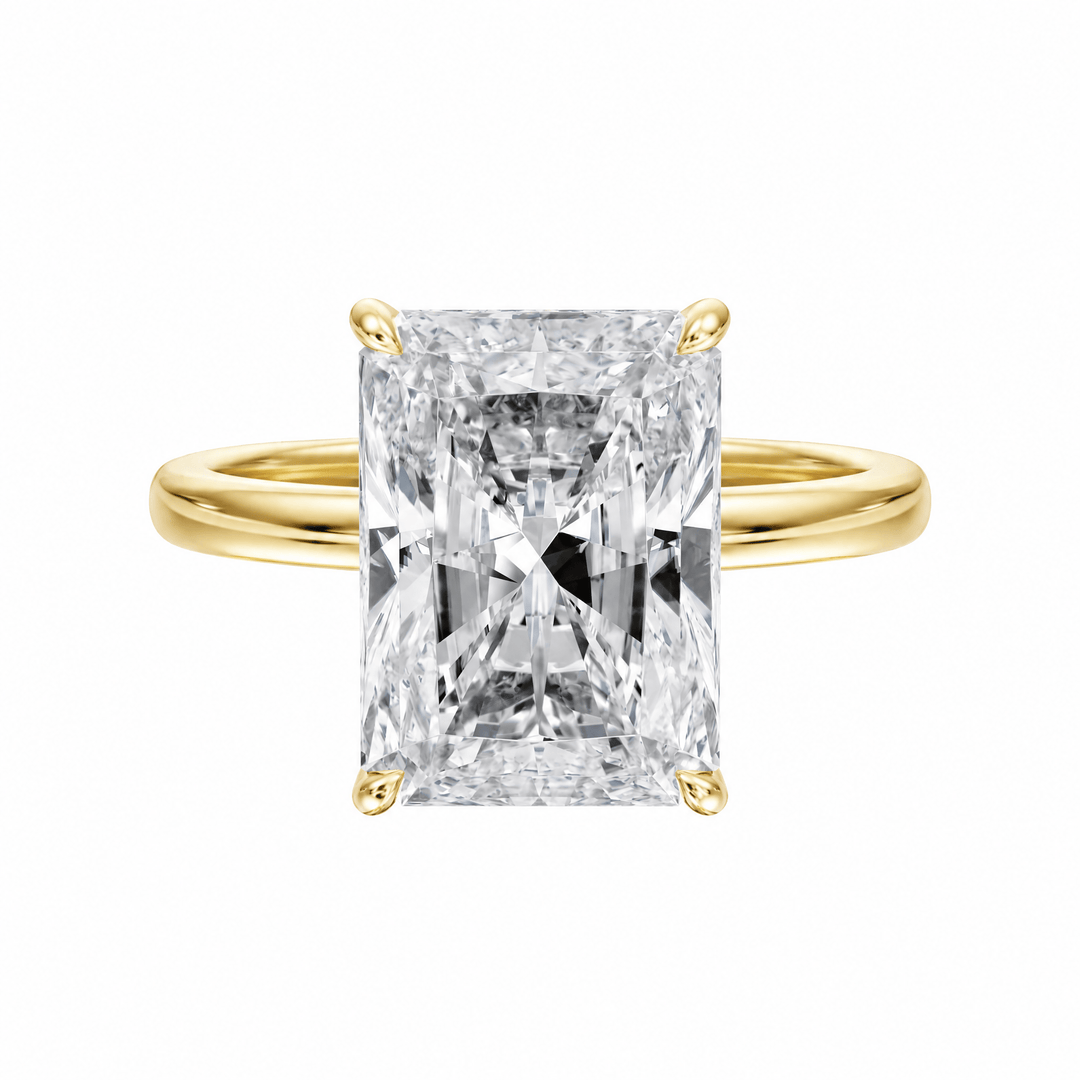 Elara Hidden Halo Radiant Diamond Engagement Ring in Ring by 18 KARATS INC.