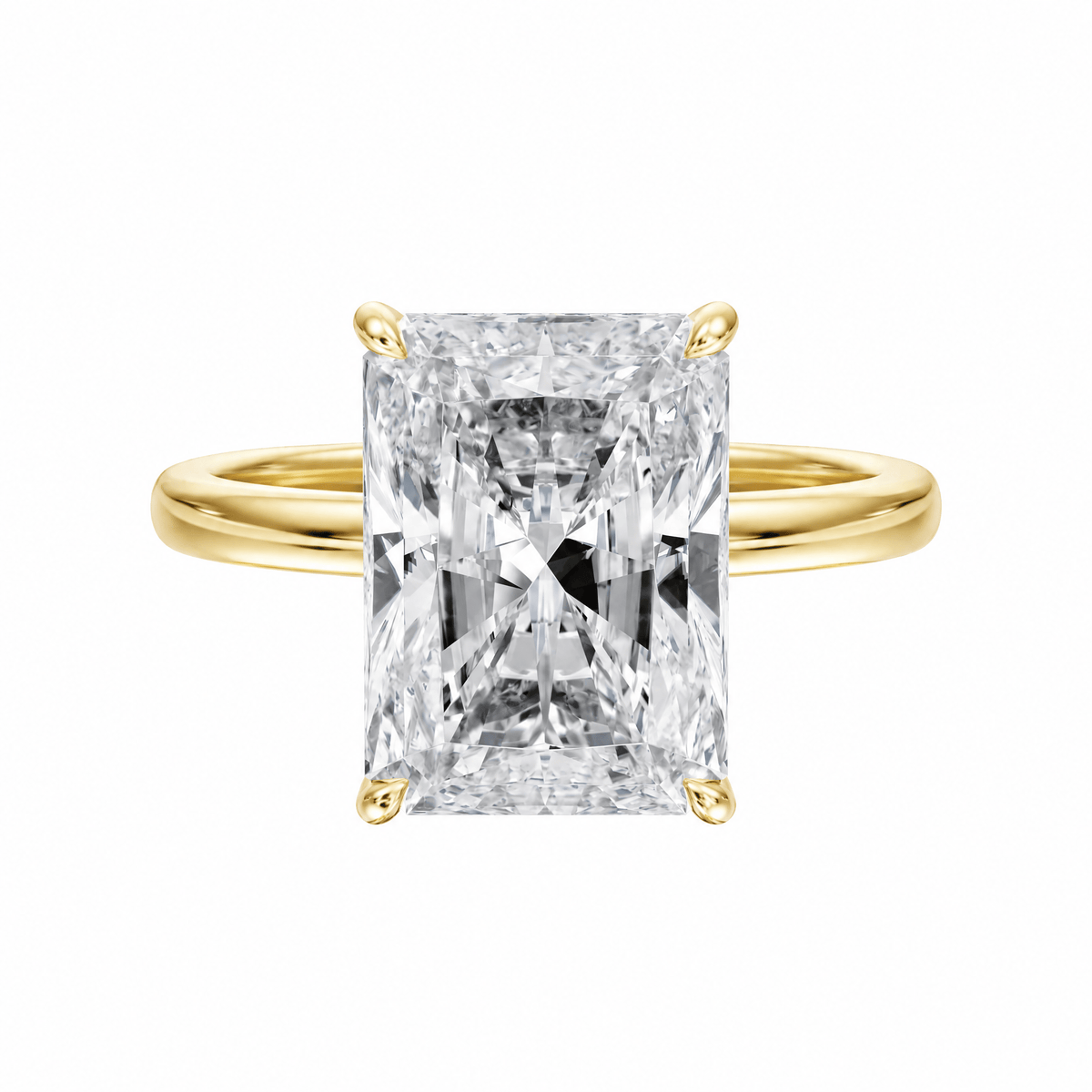 Elara Hidden Halo Radiant Diamond Engagement Ring in Ring by 18 KARATS INC.