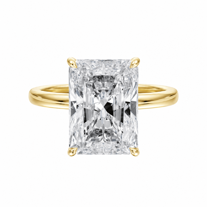 Elara Hidden Halo Radiant Diamond Engagement Ring in Ring by 18 KARATS INC.