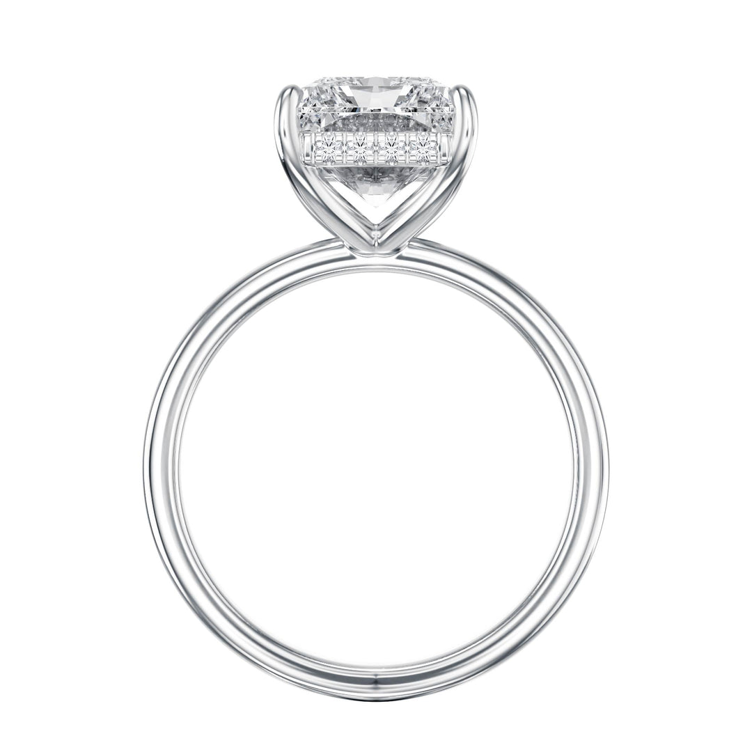 Elara Hidden Halo Radiant Diamond Engagement Ring - R1079 in Ring by 18 KARATS INC.