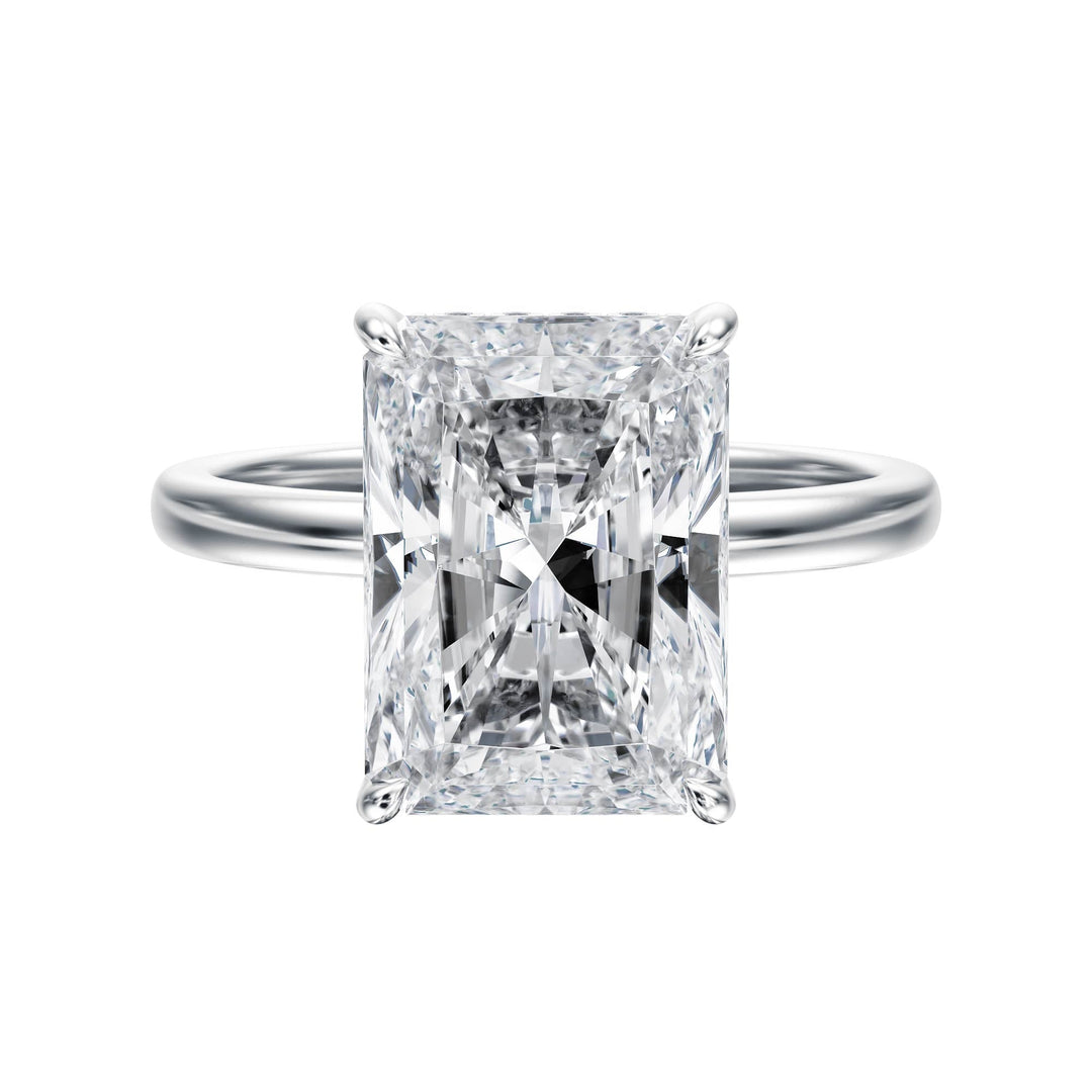 Elara Hidden Halo Radiant Diamond Engagement Ring - R1079 in Ring by 18 KARATS INC.