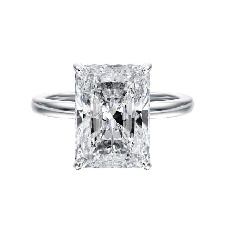 Elara Hidden Halo Radiant Diamond Engagement Ring - R1079 in Ring by 18 KARATS INC.