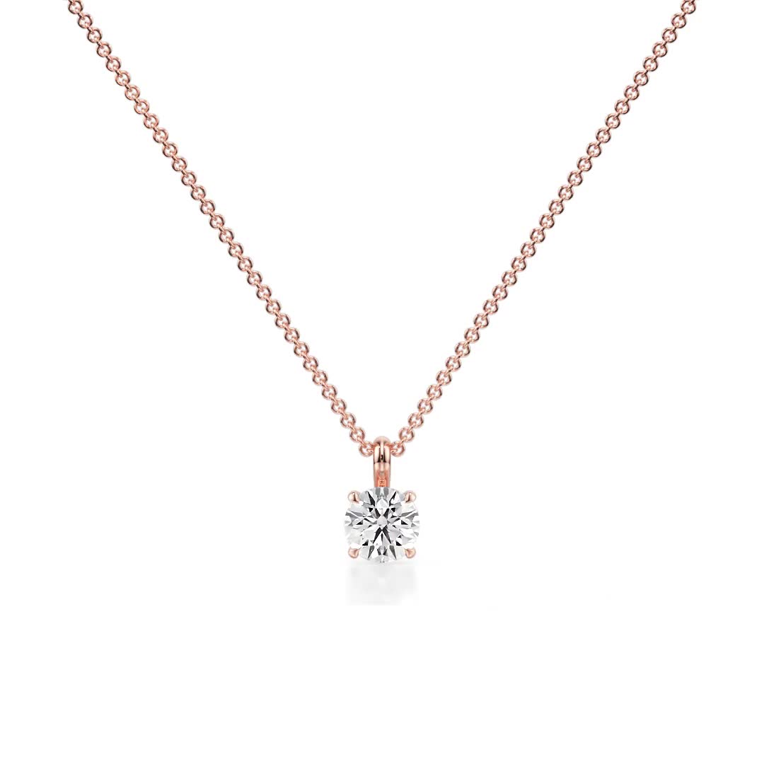Elegant Shine Single Bail Pendant — P1103 in Necklace by 18 KARATS