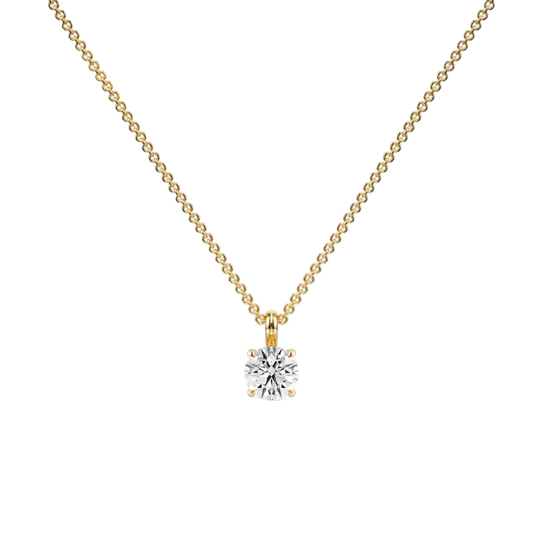 Elegant Shine Single Bail Pendant — P1103 in Necklace by 18 KARATS