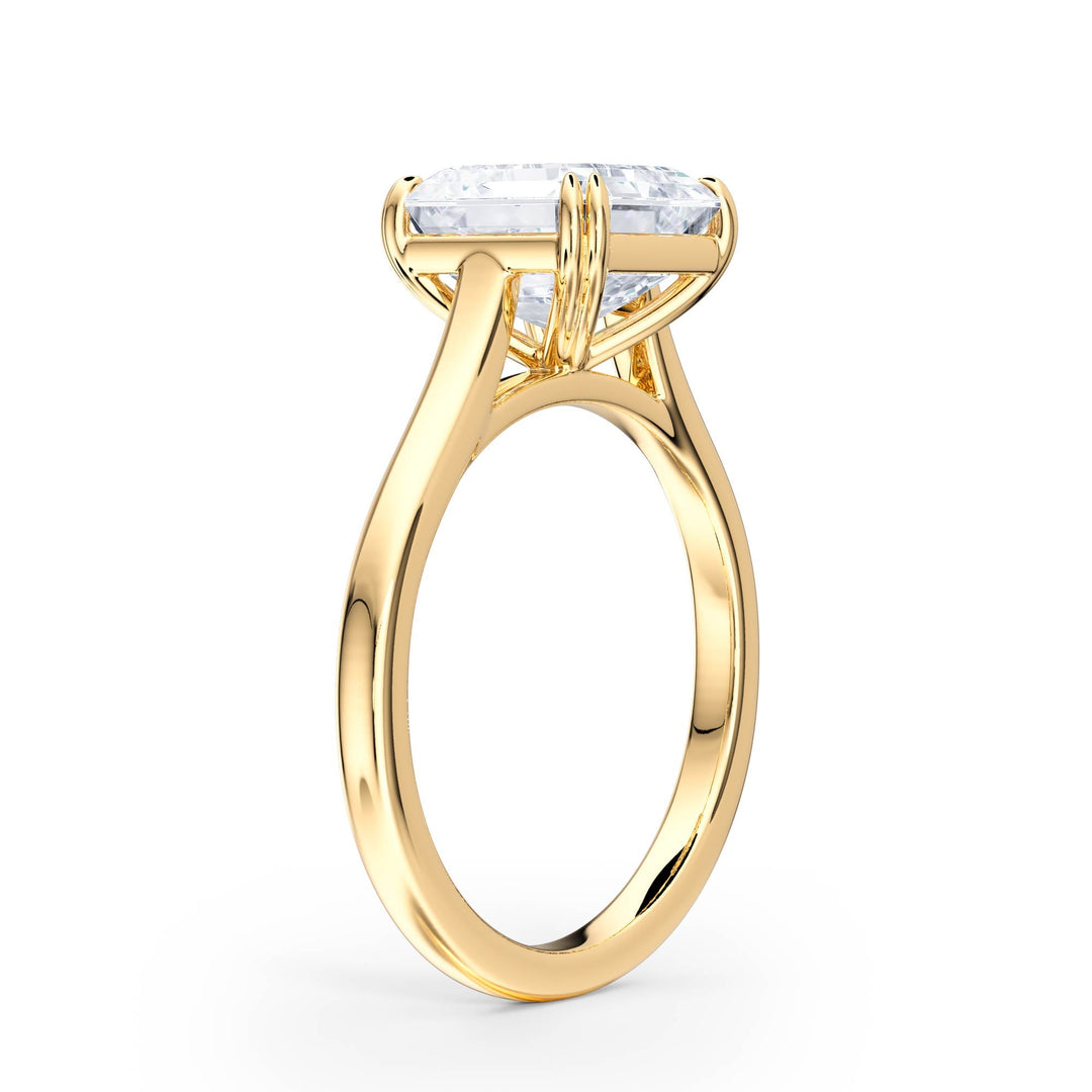 Elevé Cathedral Asscher Diamond Engagement Ring - R1234 in Ring by 18 KARATS INC.