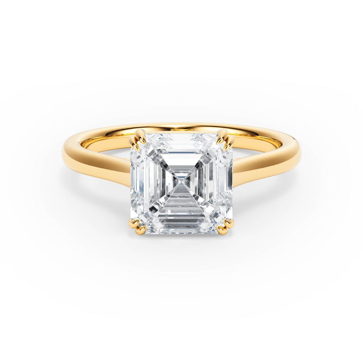 Elevé Cathedral Asscher Diamond Engagement Ring - R1234 in Ring by 18 KARATS INC.