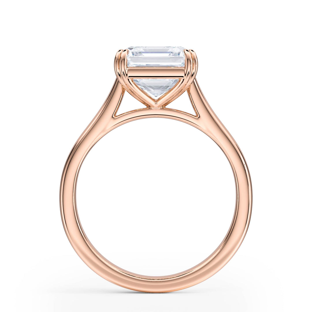 Elevé Cathedral Asscher Diamond Engagement Ring - R1234 in Ring by 18 KARATS INC.