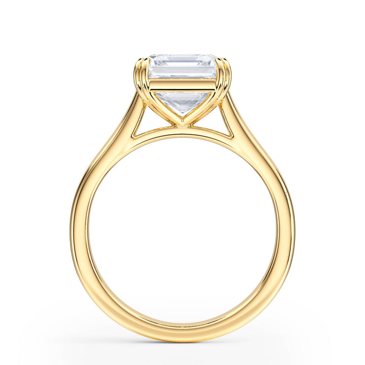 Elevé Cathedral Asscher Diamond Engagement Ring - R1234 in Ring by 18 KARATS INC.