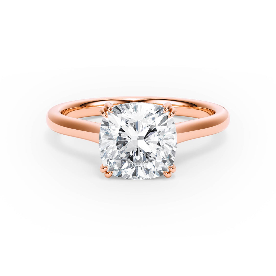 Elevé Cathedral Cushion Diamond Engagement Ring - R1232 in Ring by 18 KARATS INC.