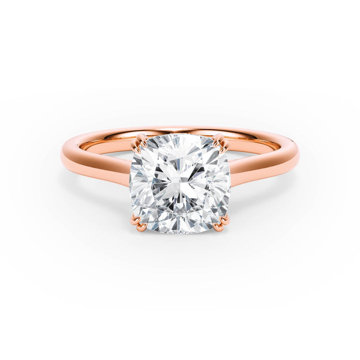 Elevé Cathedral Cushion Diamond Engagement Ring - R1232 in Ring by 18 KARATS INC.