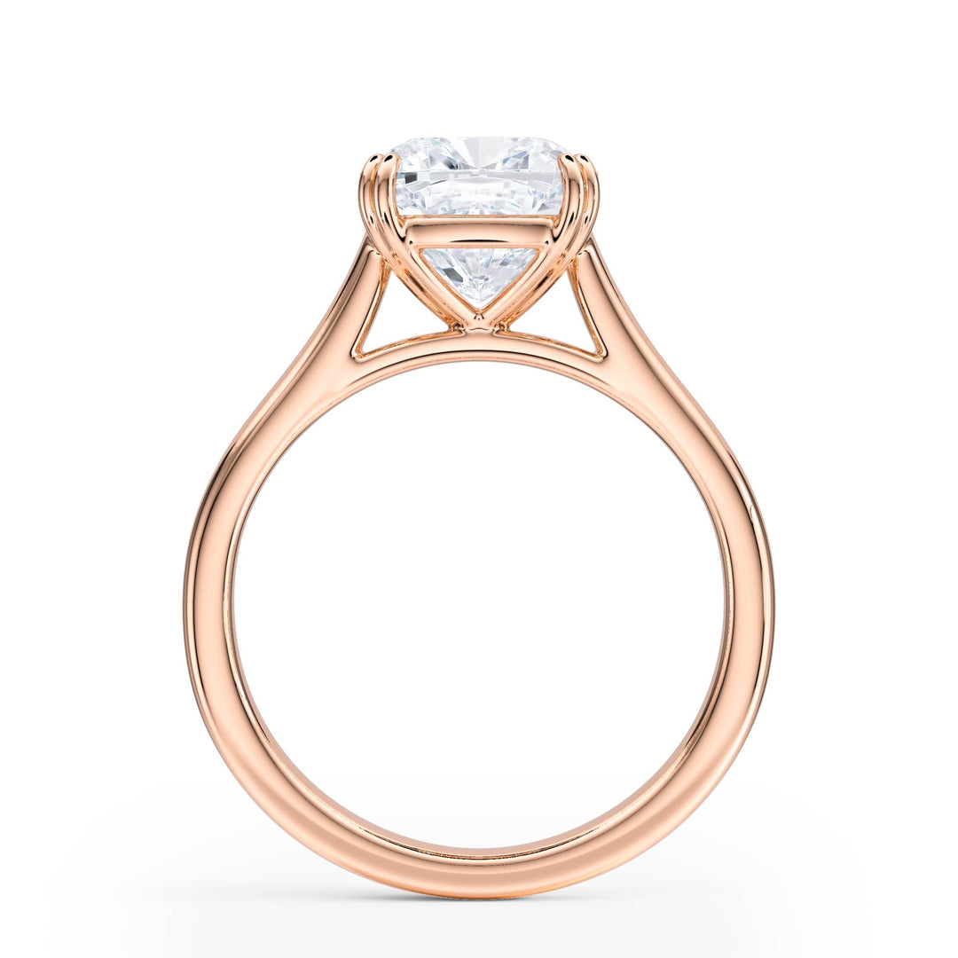 Elevé Cathedral Cushion Diamond Engagement Ring - R1232 in Ring by 18 KARATS INC.