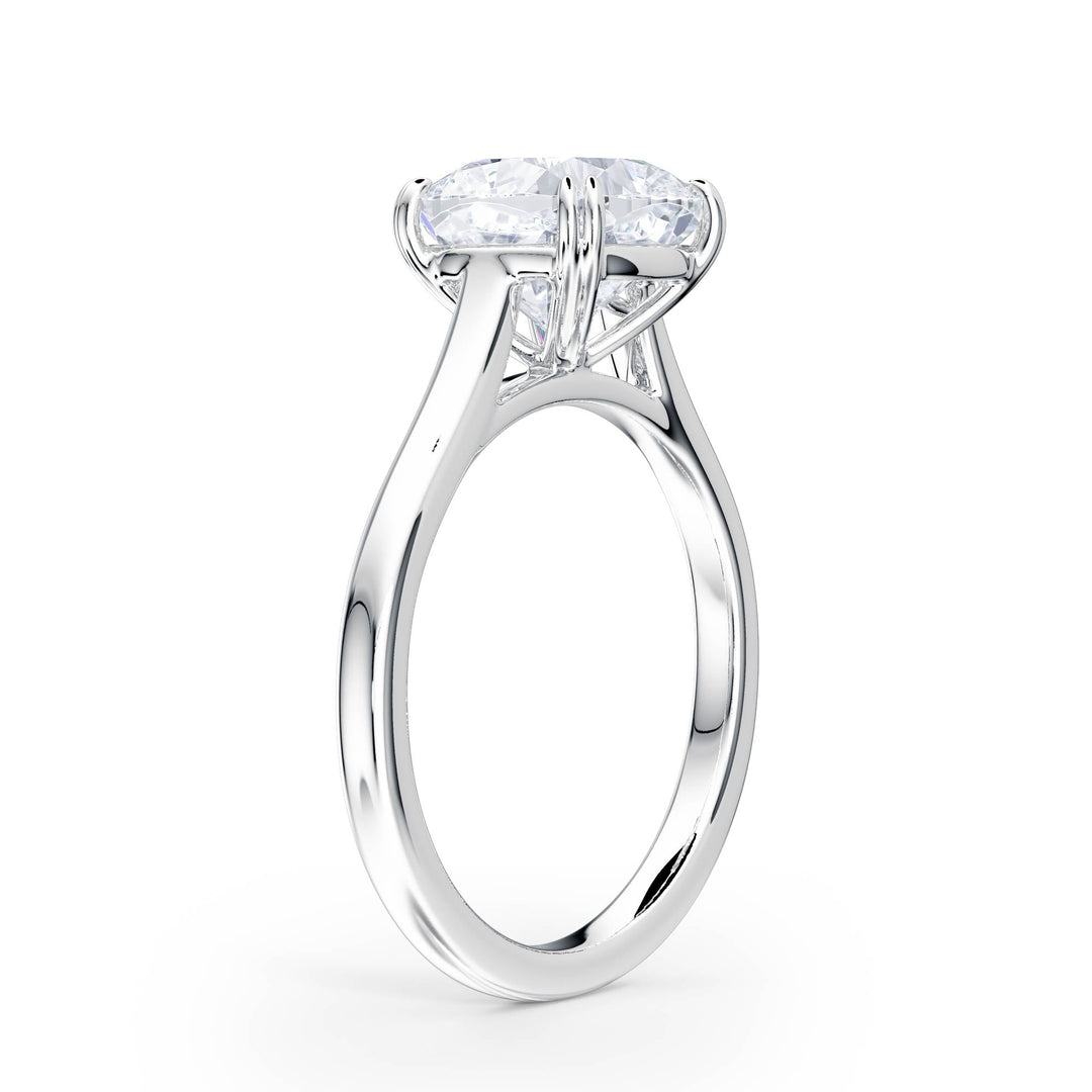 Elevé Cathedral Cushion Diamond Engagement Ring - R1232 in Ring by 18 KARATS INC.